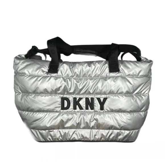 Dkny Handbags - DKNY Metallic Quilted Tote
